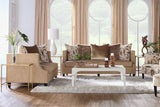 Simone Flax Brown Modern Contemporary Wood, Engineered Wood Fabric Sofa - Ella Furniture