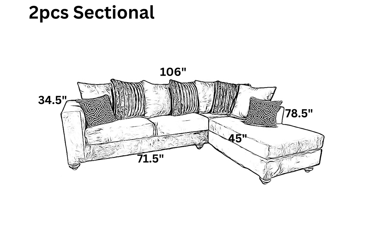 Rivera Black Sectional