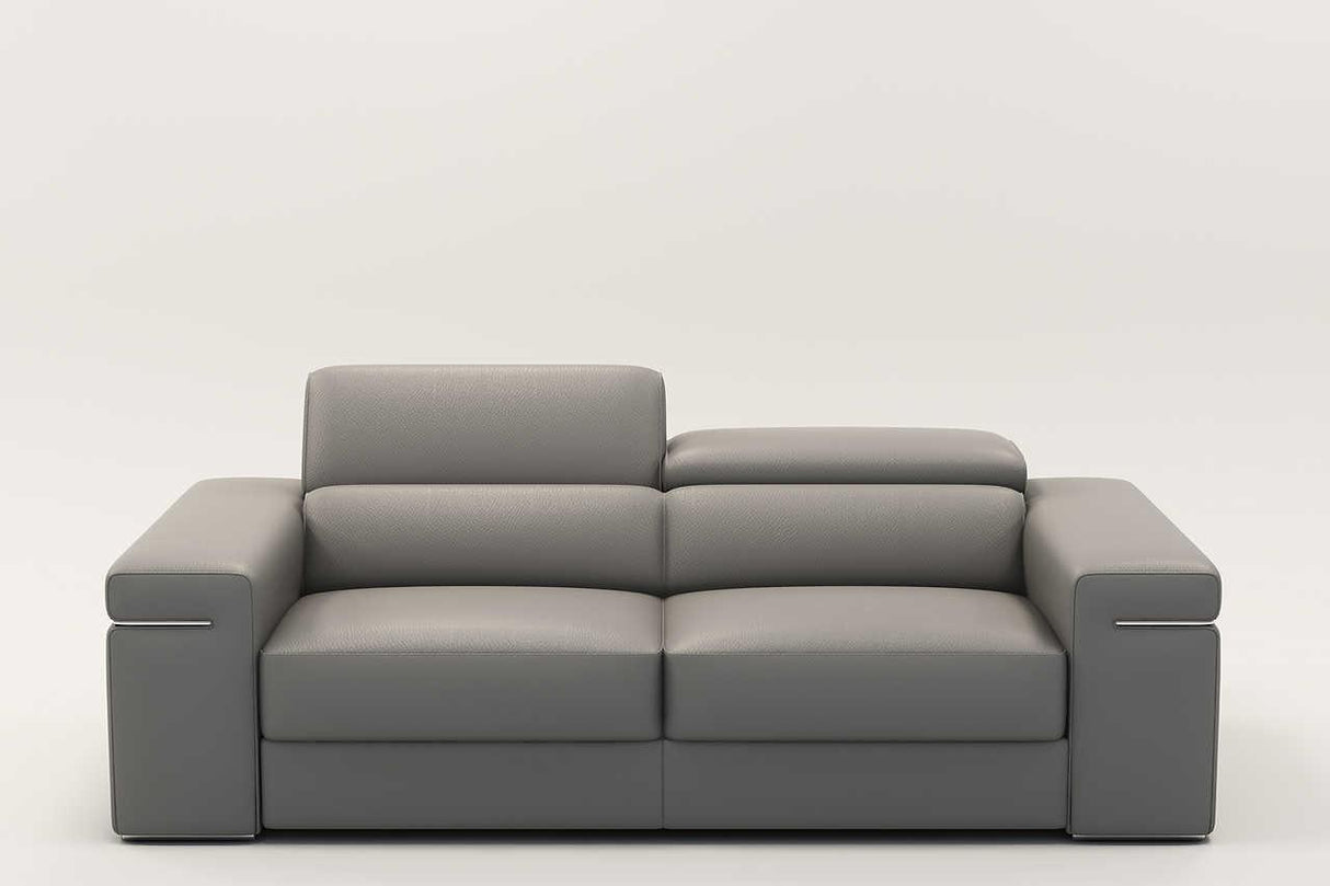 Soho Grey Modern Italian Leather Collection - Ella Furniture