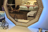 Dubai Metallic Silver LED Panel Bedroom Set