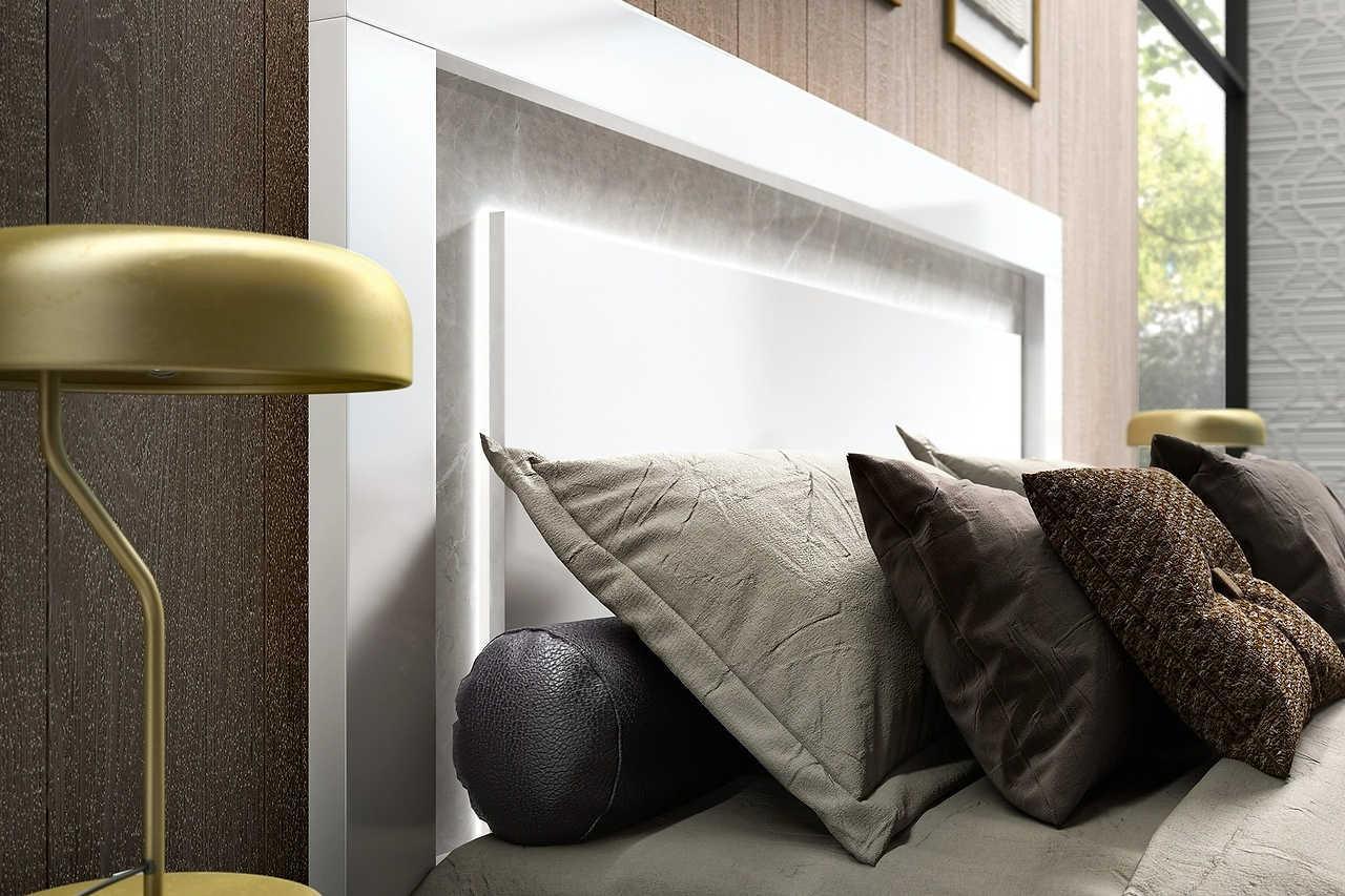 Mara White Modern Traditional Contemporary High Gloss Marble Top Wood Extra Nightstand - Ella Furniture