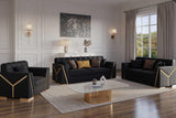Hilena Black Velvet Living Room Set