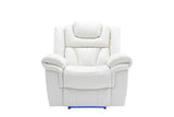 Party Time White Reclining Sofa, Loveseat Recliner