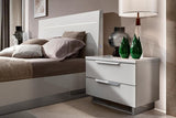 Kimera White Modern Contemporary High Gloss Lacquer Solid Wood LED Bedroom Set - Ella Furniture