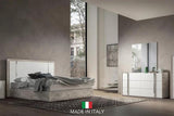 Treviso White Grey Stone Modern Contemporary Traditional Solid Wood Eco-Stone Bedroom Set - Ella Furniture