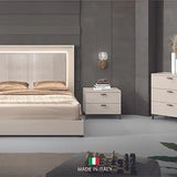 Carina Italian High Gloss Pearl Finish Bedroom Set with Soft Closing Drawers - 4 Pieces view 3