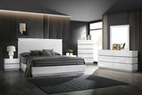 Florence White Modern Contemporary Solid Wood 5-Drawers Chest - Ella Furniture