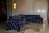 Noah Black Corduroy Sectional