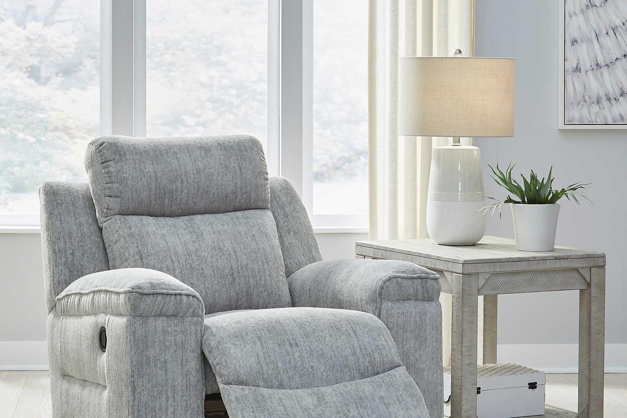 Buntington Light Gray Rocker Recliner