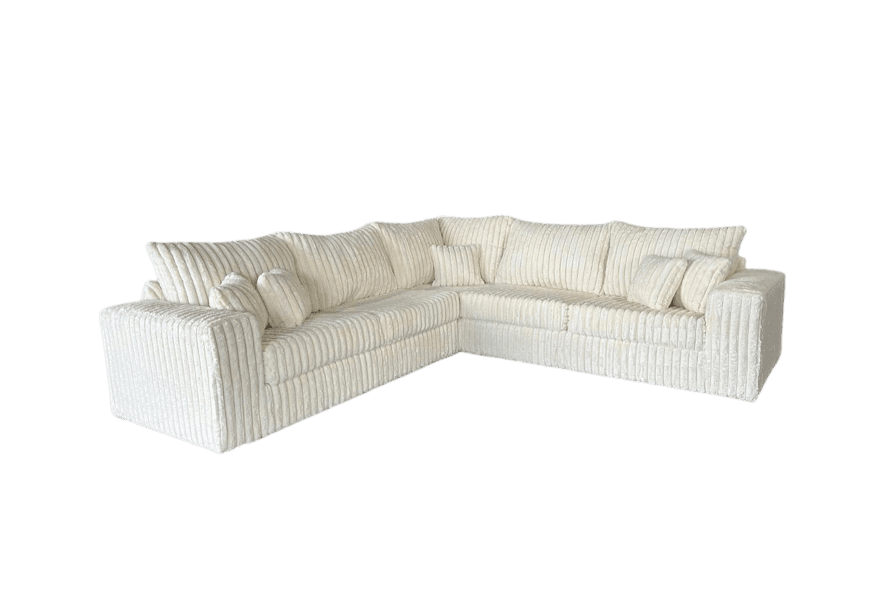 Noah Ivory Corduroy Sectional