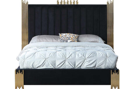 Token Black Modern Platform Queen Bed - Ella Furniture