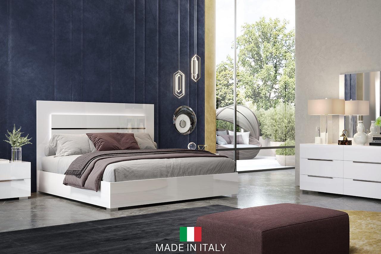Premium White Modern Traditional Contemporary Marble Top Solid Wood 2-Drawers Nightstand - Ella Furniture