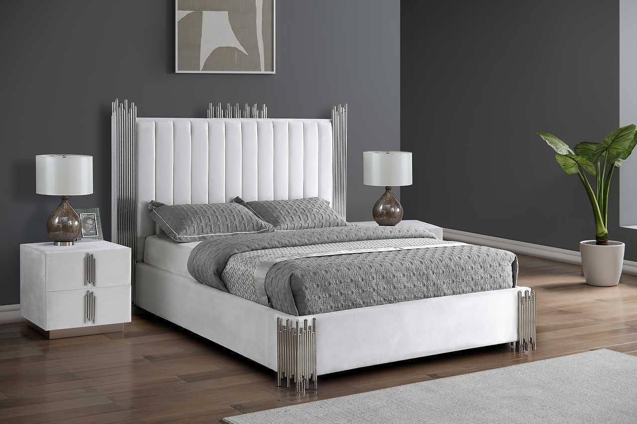 Token White Upholstered Panel Bedroom Set