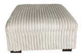 Texan Ivory Corduroy Ottoman