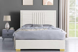 Anita Ivory Upholstered Platform Queen Bed