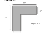 Noah Ivory Corduroy Sectional