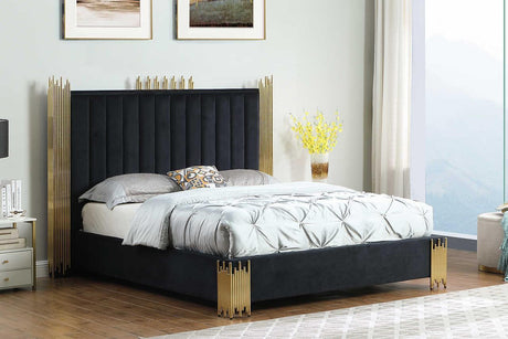 Token Black Modern Platform King Bed - Ella Furniture