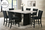 Valentino Black Marble Top Counter Height Set