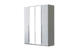 Kimera White Modern Contemporary High Gloss Lacquer Solid Wood LED Bedroom Set - Ella Furniture