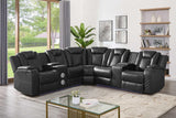 Eclipse Black Air Leather Reclining Set