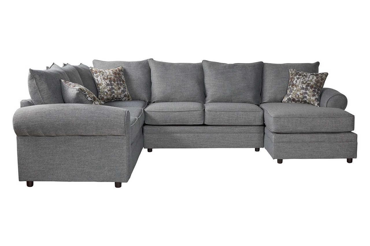 Marco Lagoon Gray Modern Reclining Sectional - Ella Furniture