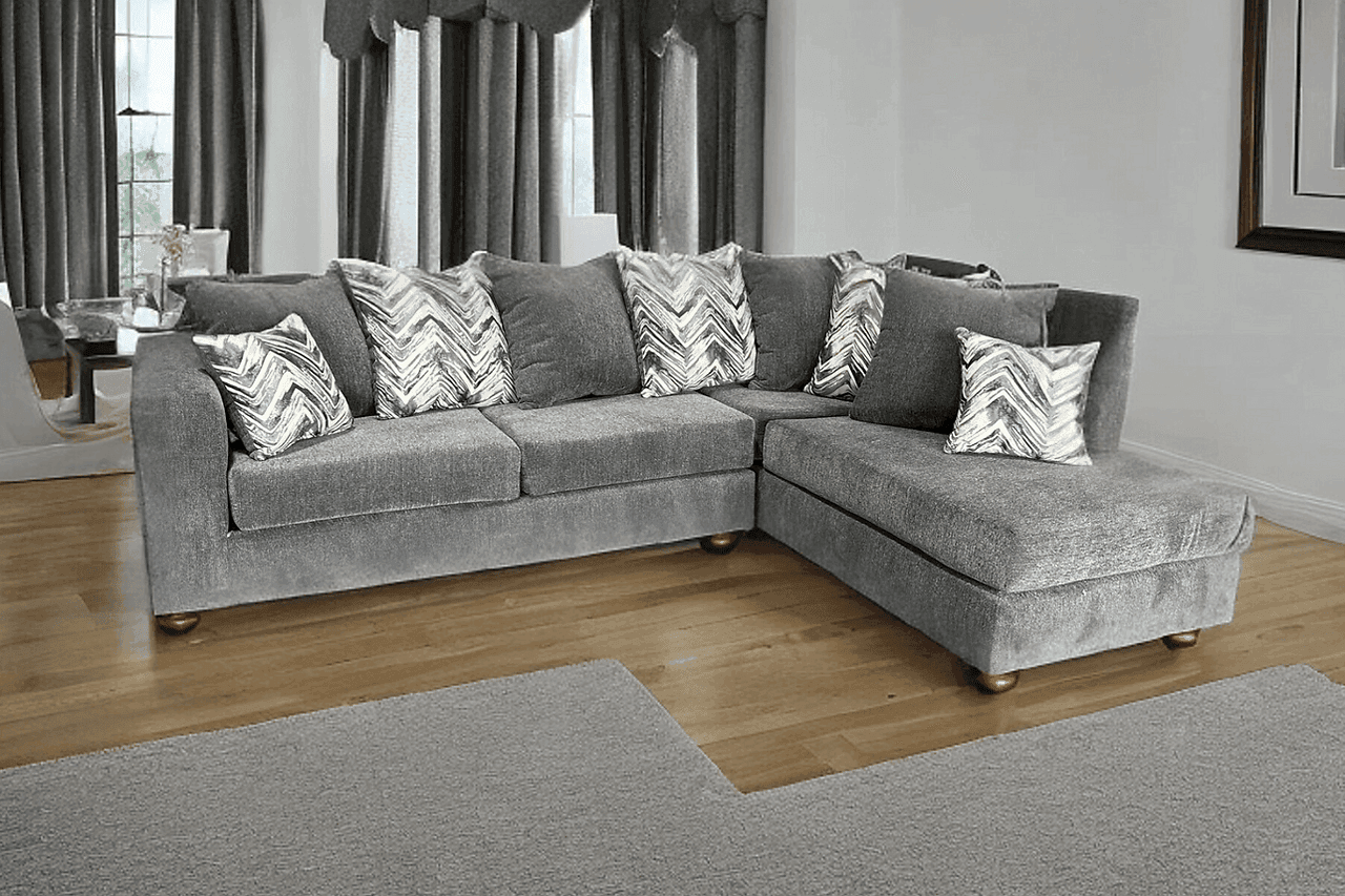 Zander Gray Fabric Sectional
