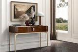 Eva Brown Modern Contemporary Solid Wood And Veneers 2-Drawers Nightstand - Ella Furniture