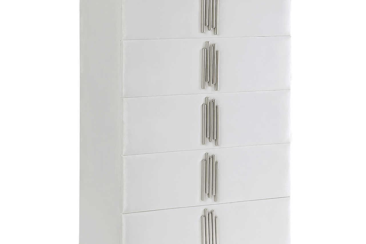 Token White Upholstered Panel Bedroom Set