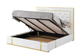 Marbella White Storage Platform Queen Bed