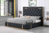 Marbella Black Storage Platform King Bed