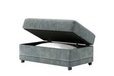 Capulet Bayou Gray Storage Ottoman