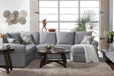 Marco Lagoon Gray Modern Reclining Sectional - Ella Furniture