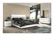 Luna White Contemporary Transitional High Gloss Lacquer Solid Wood Bedroom Set - Ella Furniture