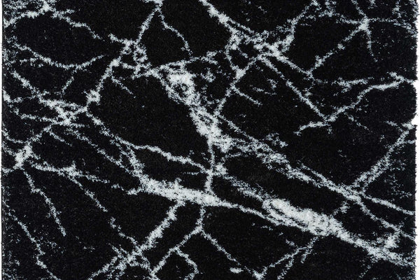 Comfy Shag Black Area Rug