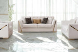 Hilena White Velvet Living Room Set