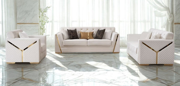 Hilena Off White Living Room Set