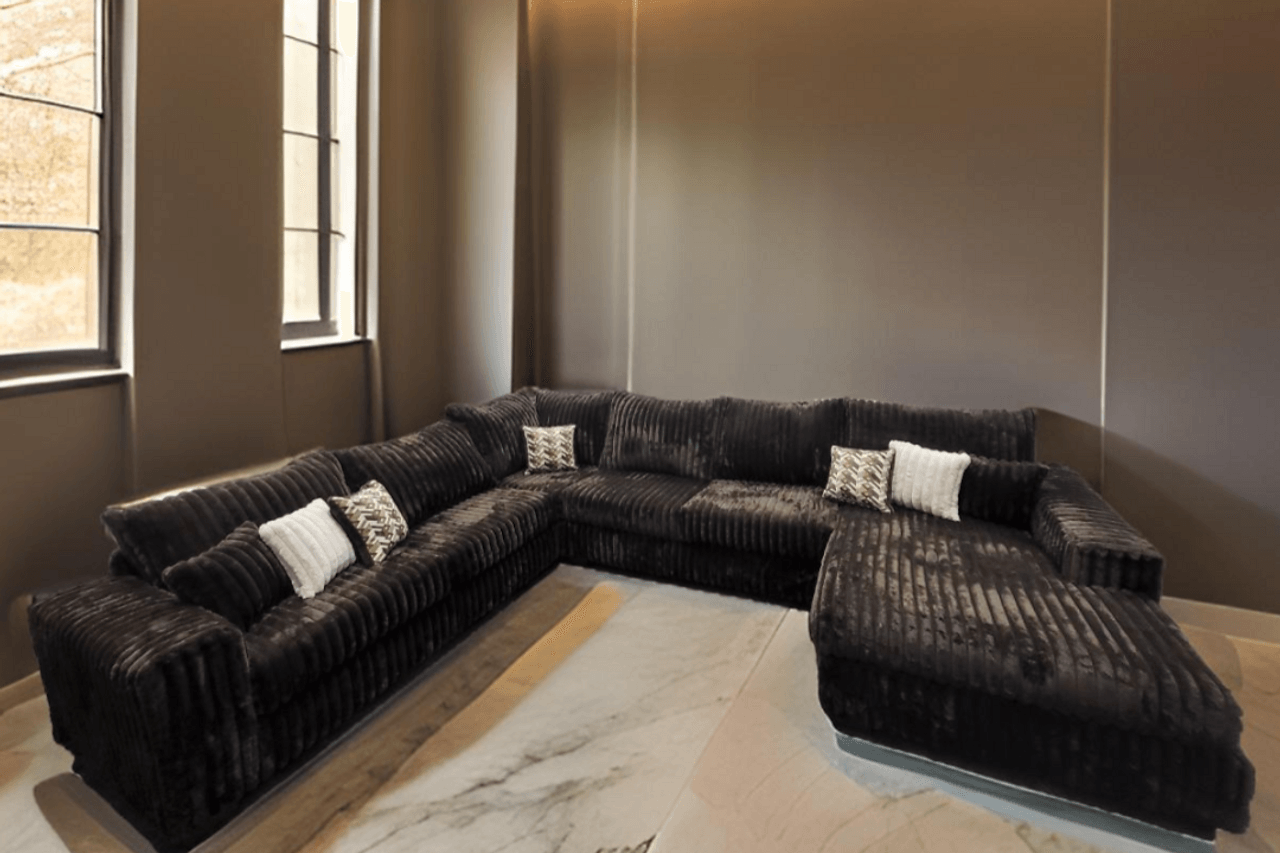 Texan Chocolate Corduroy Sectional