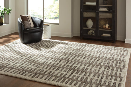 Cartlett White/Taupe/Black Extra Large Rug — product image 3