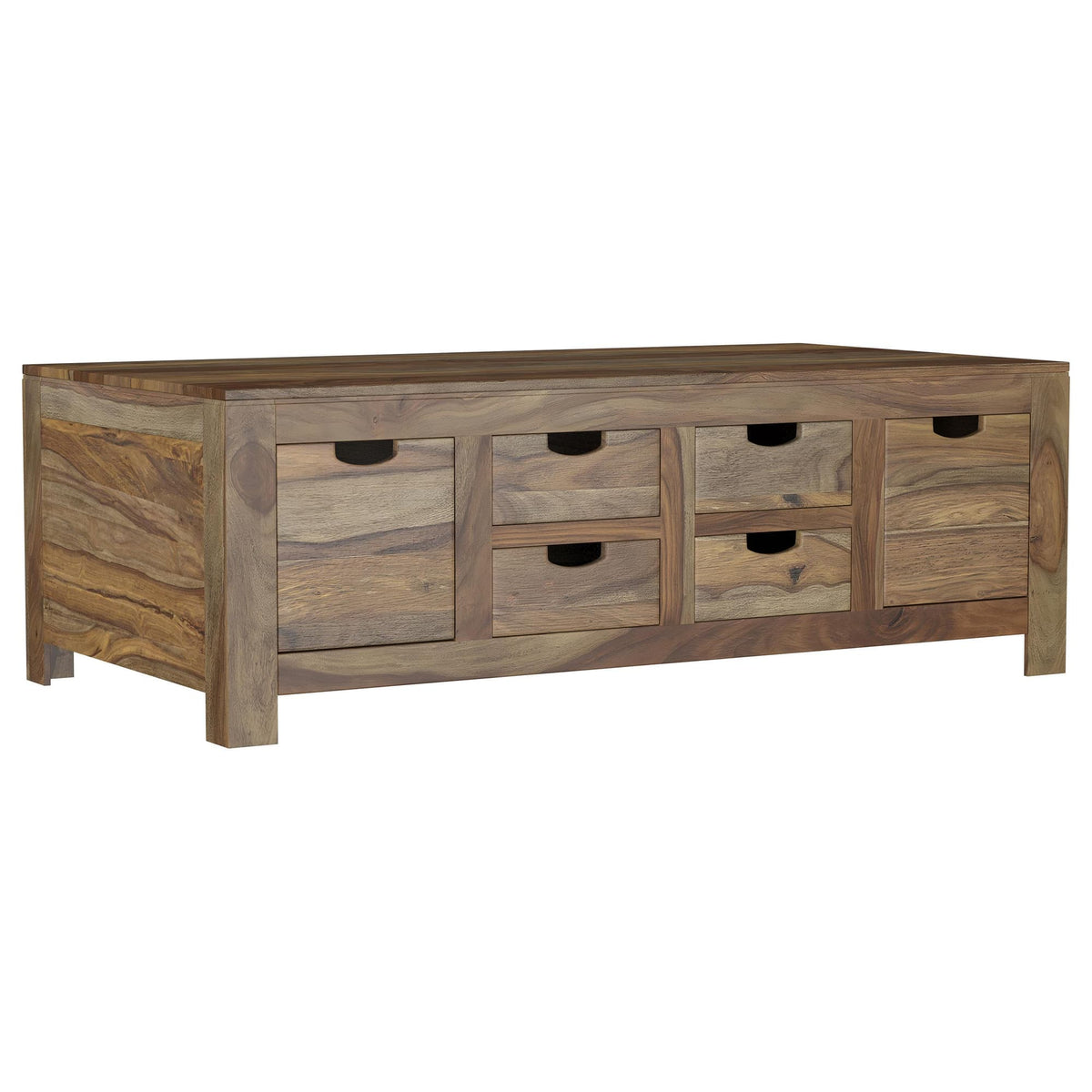 Esther 3-Piece Solid Sheesham Coffee and End Table Set Natural — product image 7
