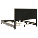 Dorian Fabric Upholstered Queen Panel Bed Taupe