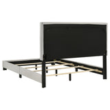 Dorian Fabric Upholstered Full Panel Bed Cream