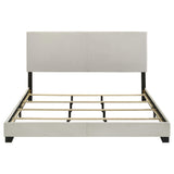 Dorian Fabric Upholstered Eastern King Panel Bed Cream