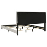 Dorian Fabric Upholstered Eastern King Panel Bed Cream