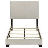 Dorian Fabric Upholstered Twin Panel Bed Cream