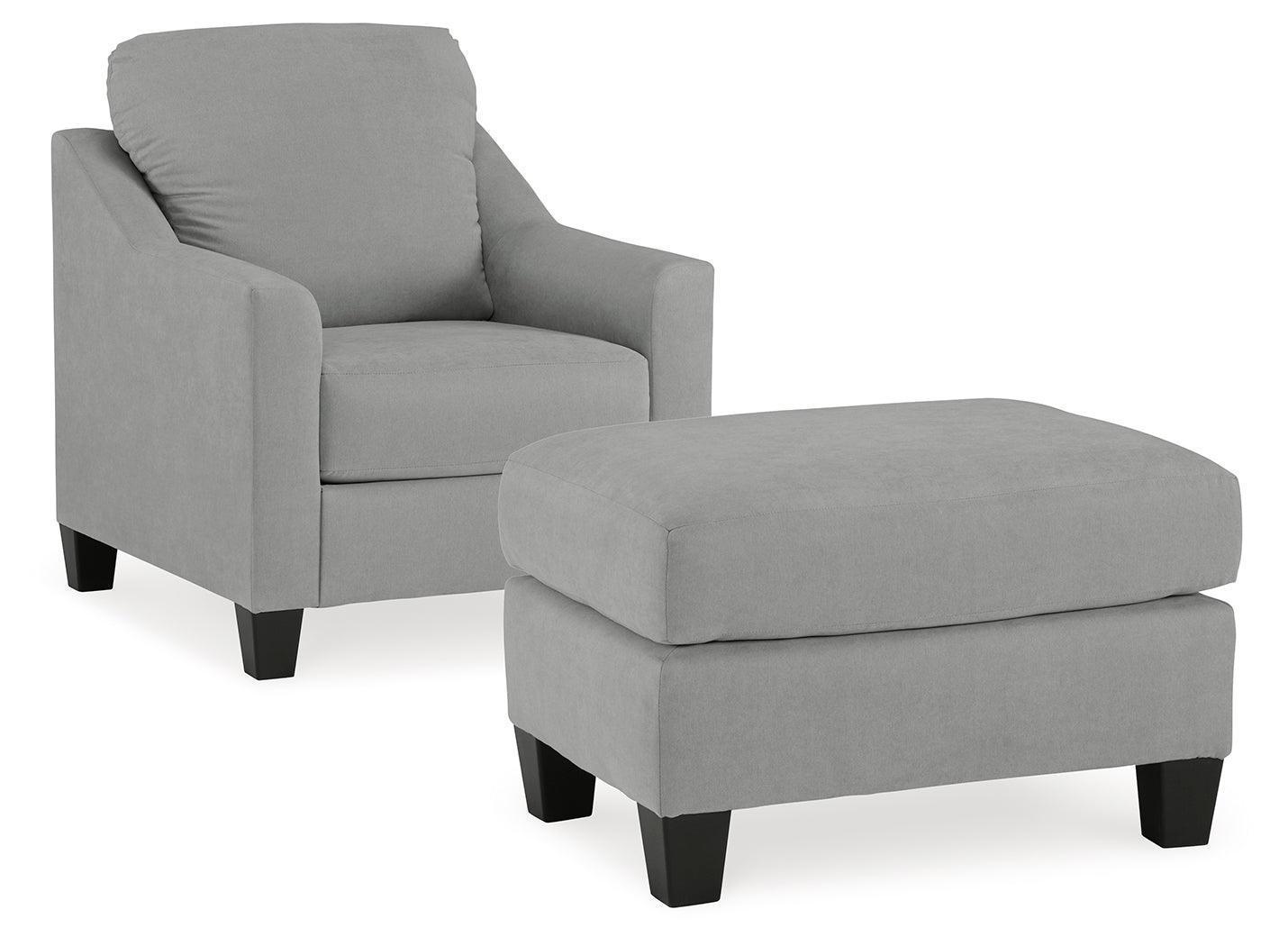 Adlai Shadow Chair and Ottoman