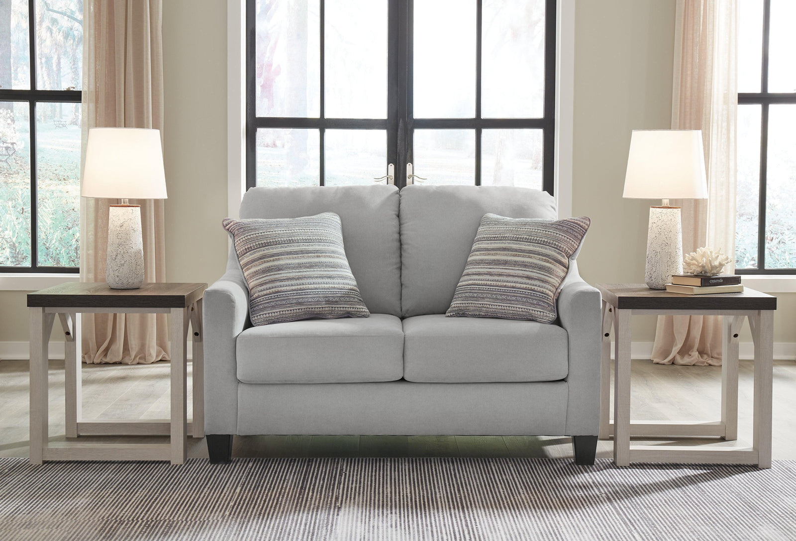 Adlai Shadow Chenille Loveseat