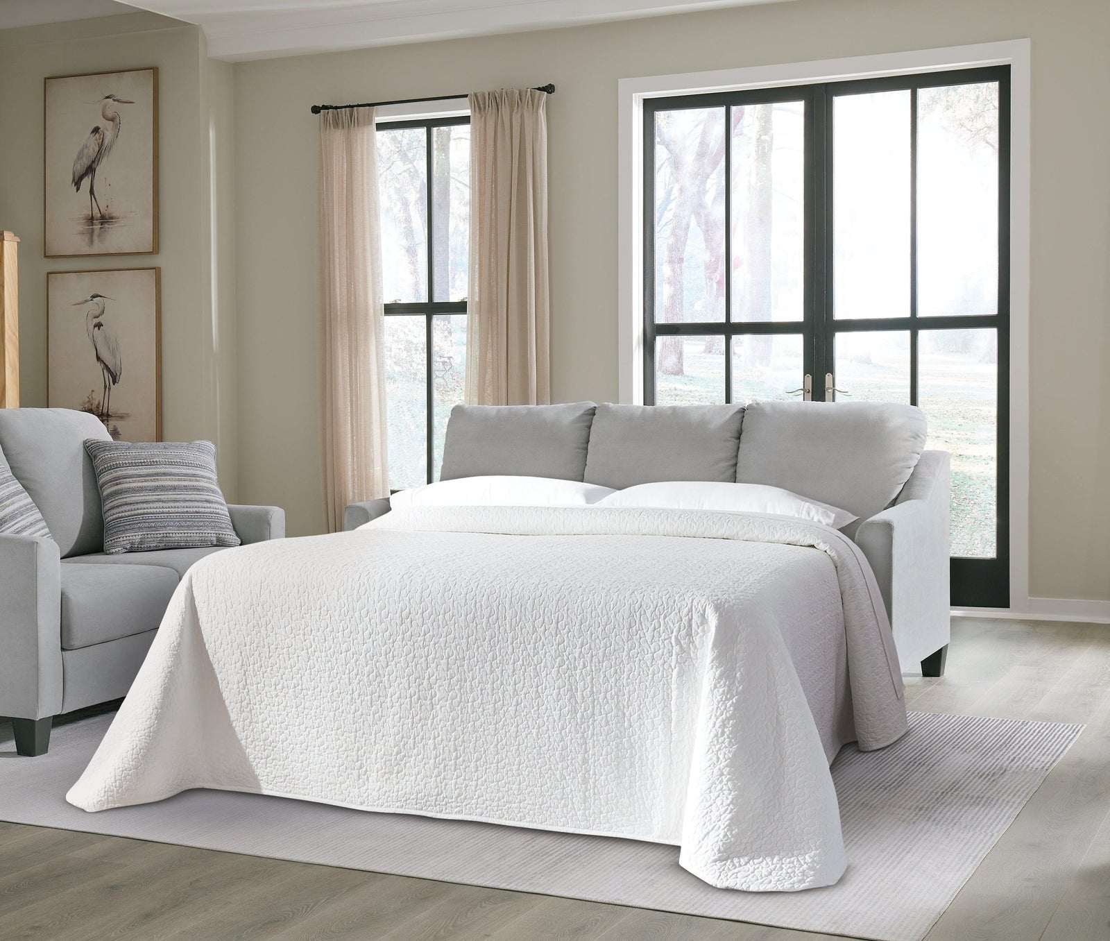 Adlai Shadow Chenille Queen Sofa Sleeper