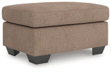 Triston-Peaks Suede Chenille Ottoman