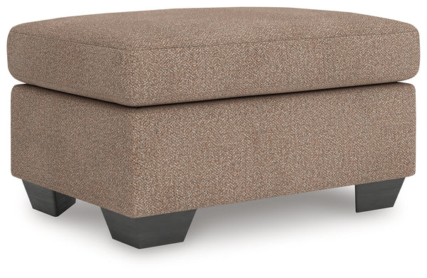 Triston-Peaks Suede Chenille Ottoman