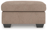 Triston-Peaks Suede Chenille Ottoman